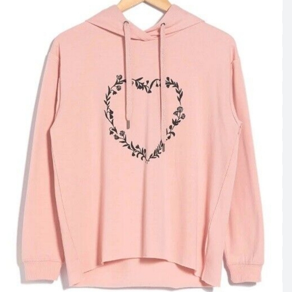 C & C California Dusty Rose Heart Hoodie - Picture 1 of 7